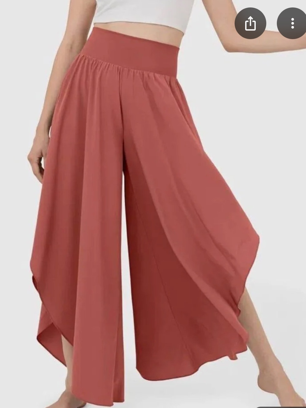 Halara Breezeful™ High Waisted Back Waistband Pocket Palazzo Flowy Wide Leg Med